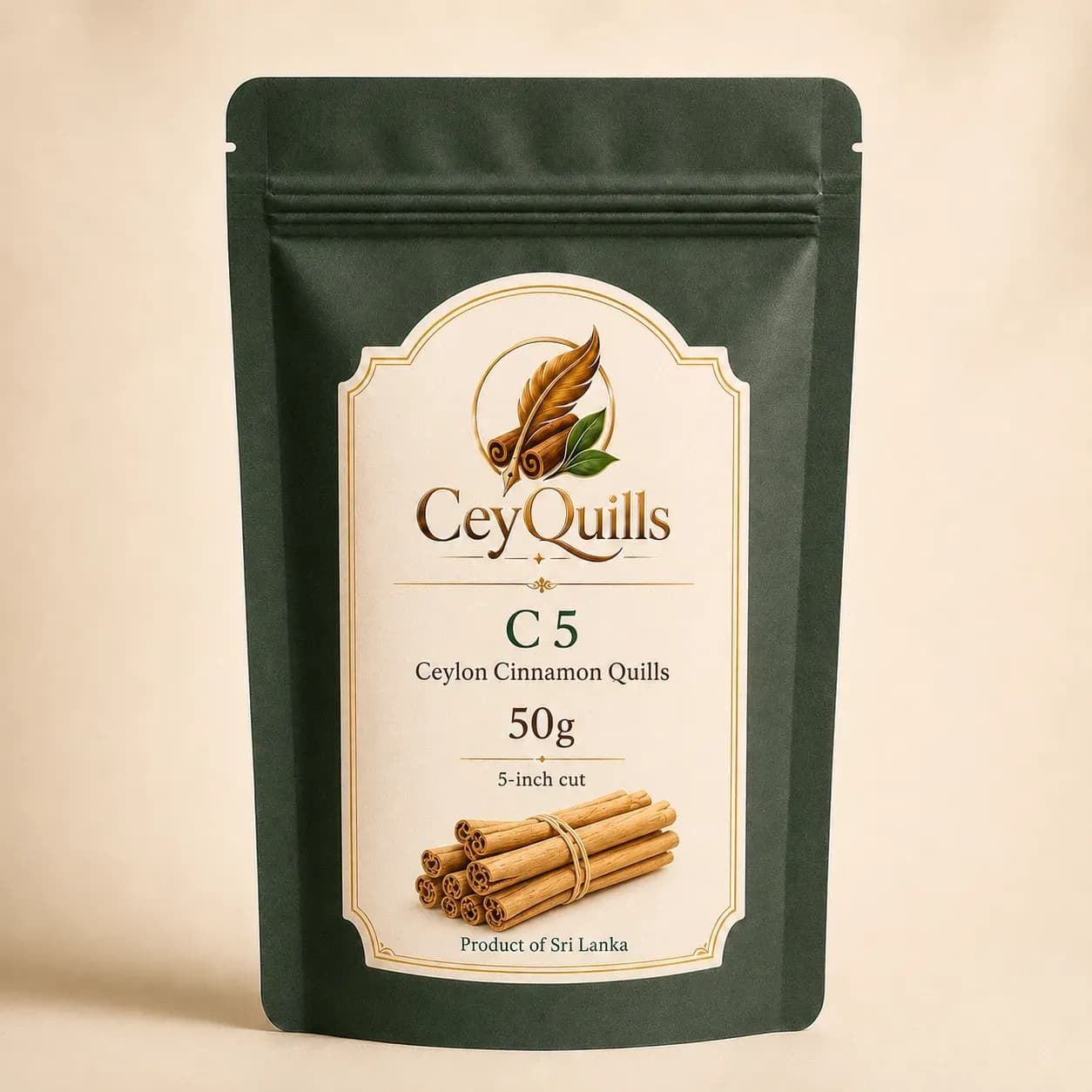C5 Ceylon Cinnamon Quills — 100g Resealable Pouch mobile view 1
