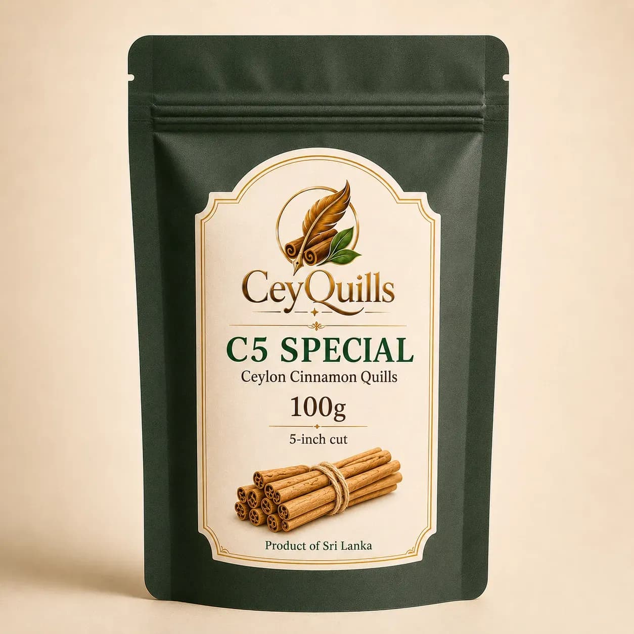 C5 Special Ceylon Cinnamon Quills — 100g Resealable Pouch mobile view 1