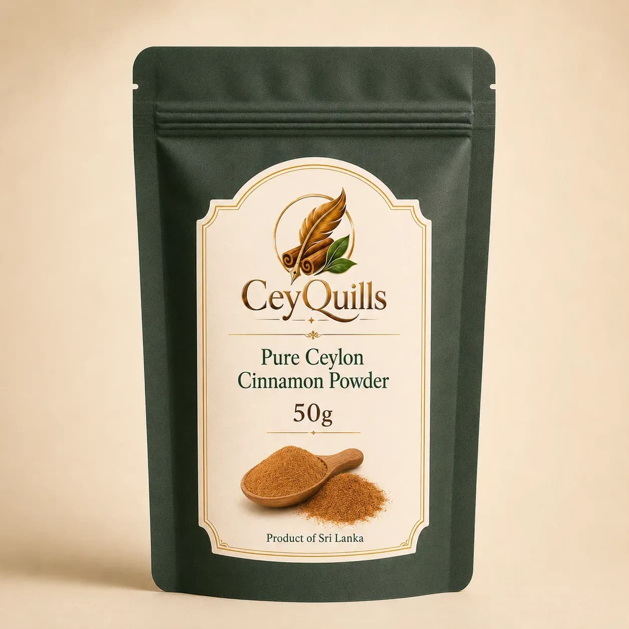 Pure Ceylon Cinnamon Powder — 50g Resealable Pouch mobile view 1