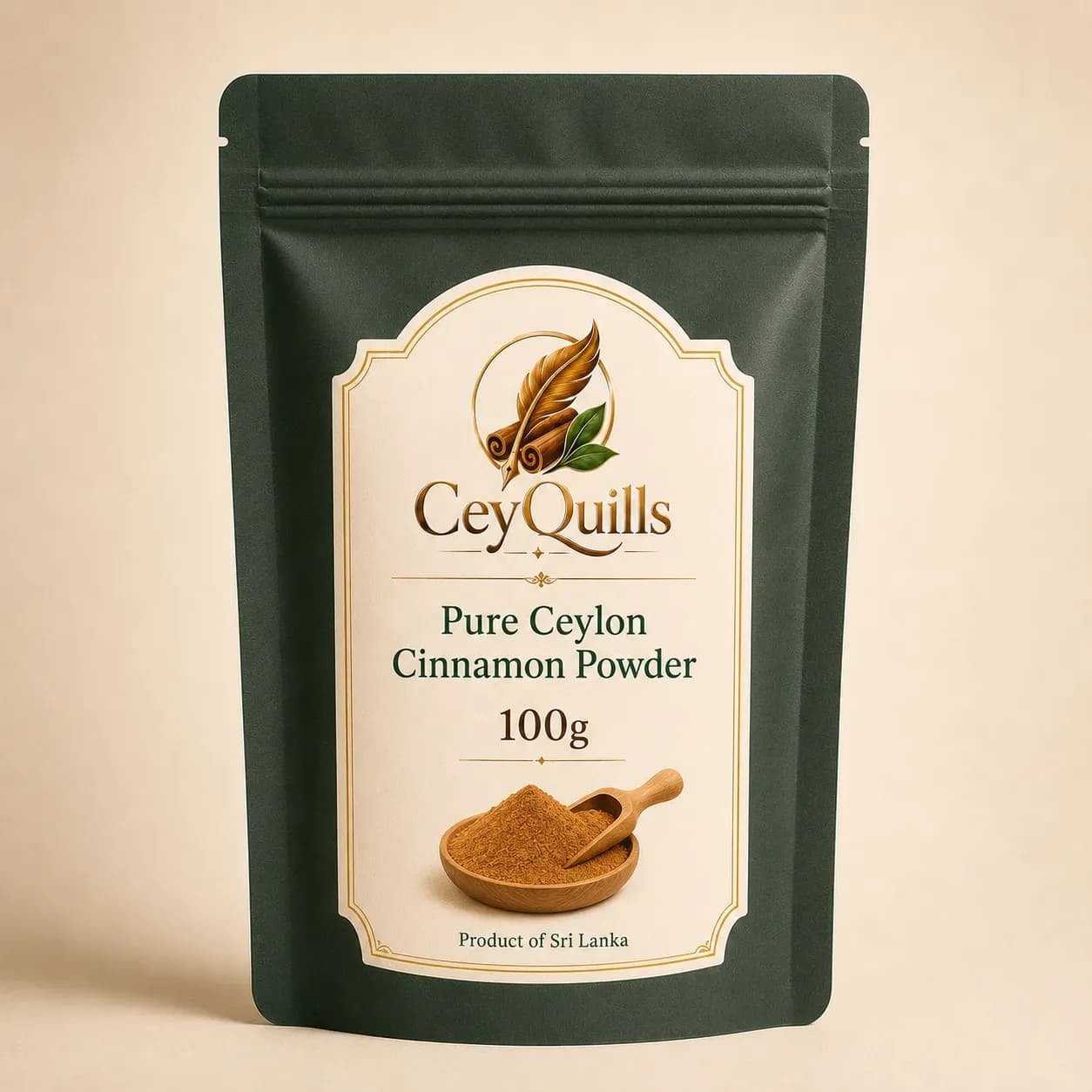 Pure Ceylon Cinnamon Powder — 100g Resealable Pouch mobile view 1